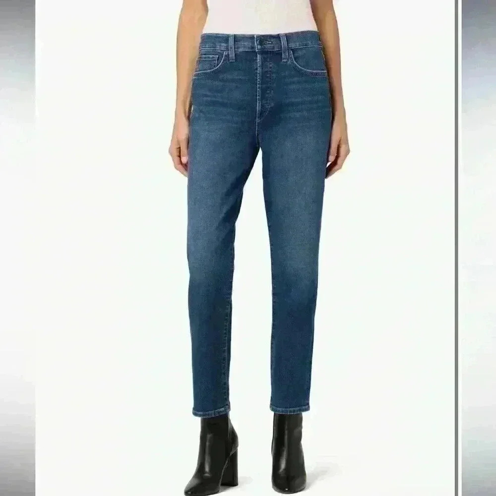 Joe’s Women’s Mid Rise Waist Ankle Straight Jeans Dark Blue Wash Size 25‎